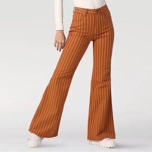 Wrangler Orange Striped Flare Jeans